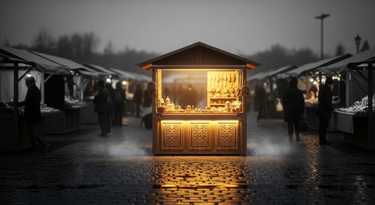 A quiet market stall in a Marketplace of Voices