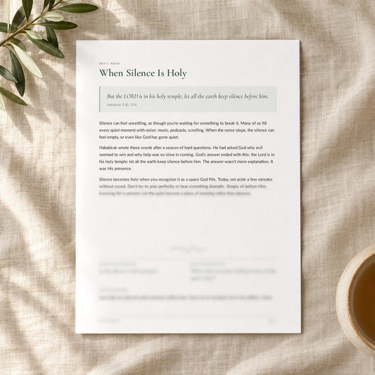 In the Quiet — 7-Day Devotional Journal - Abide and Reflect