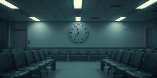 An empty hospital waiting room symbolizing anxiety anduncertainty