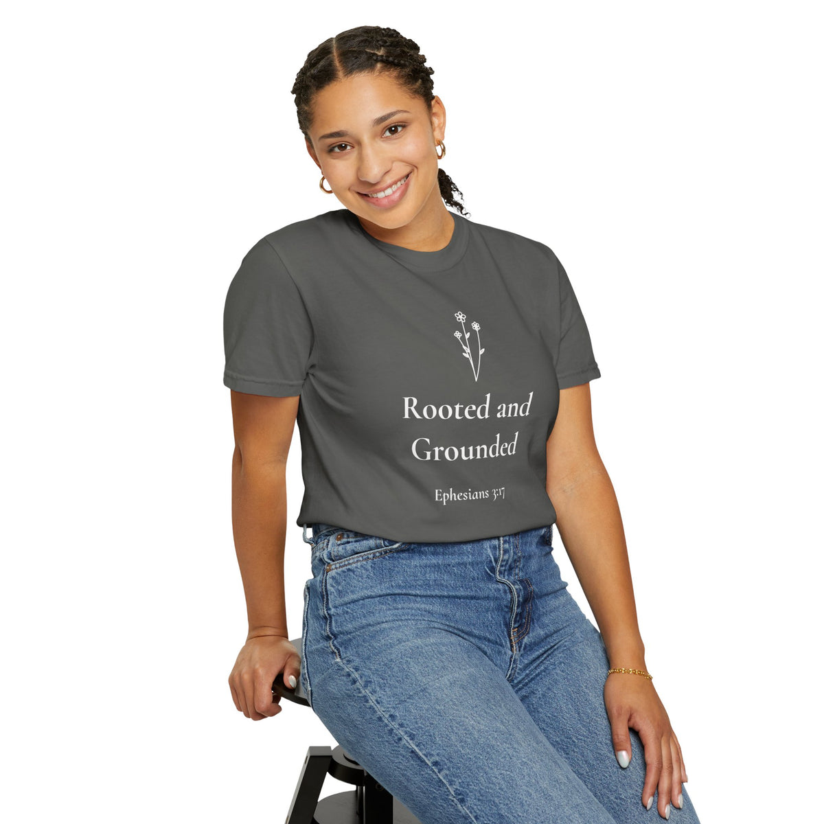 Rooted and Grounded — Ephesians 3:17 Scripture Tee - Abide and Reflect