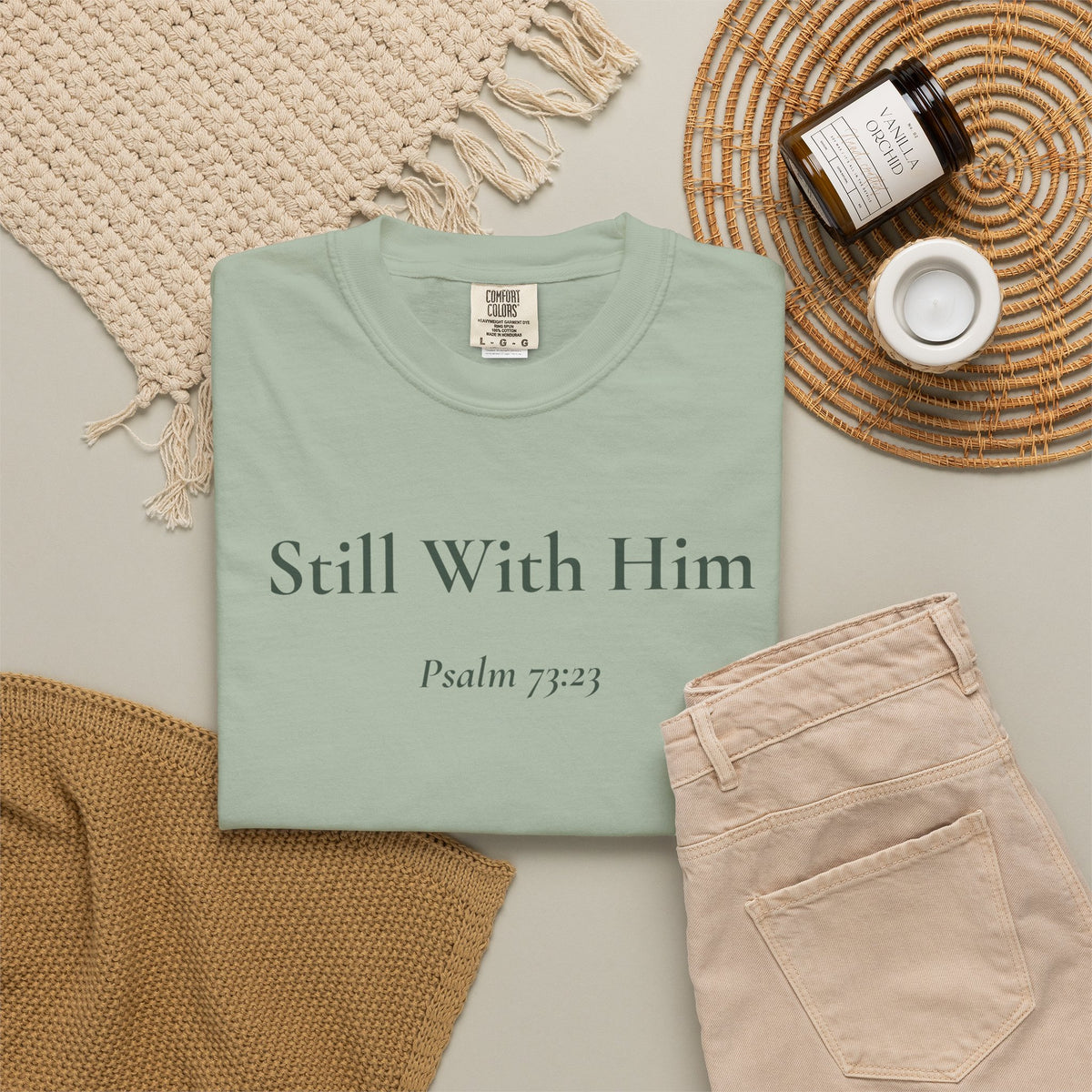 Still With Him — Psalm 73:23 Scripture Tee