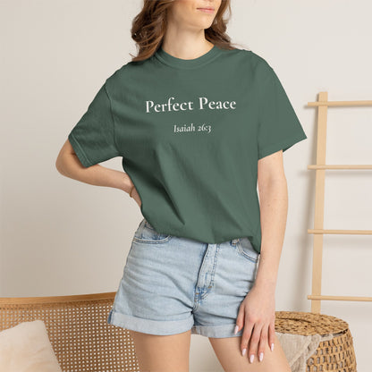 Perfect Peace — Isaiah 26:3 Scripture Tee - Abide and Reflect