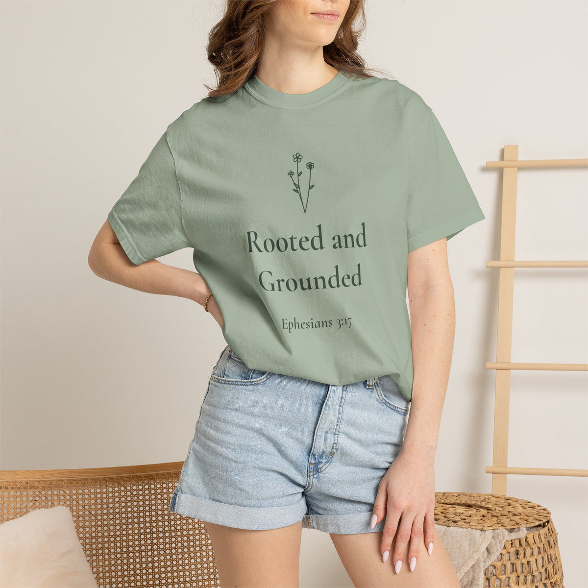 Rooted and Grounded — Ephesians 3:17 Scripture Tee - Abide and Reflect