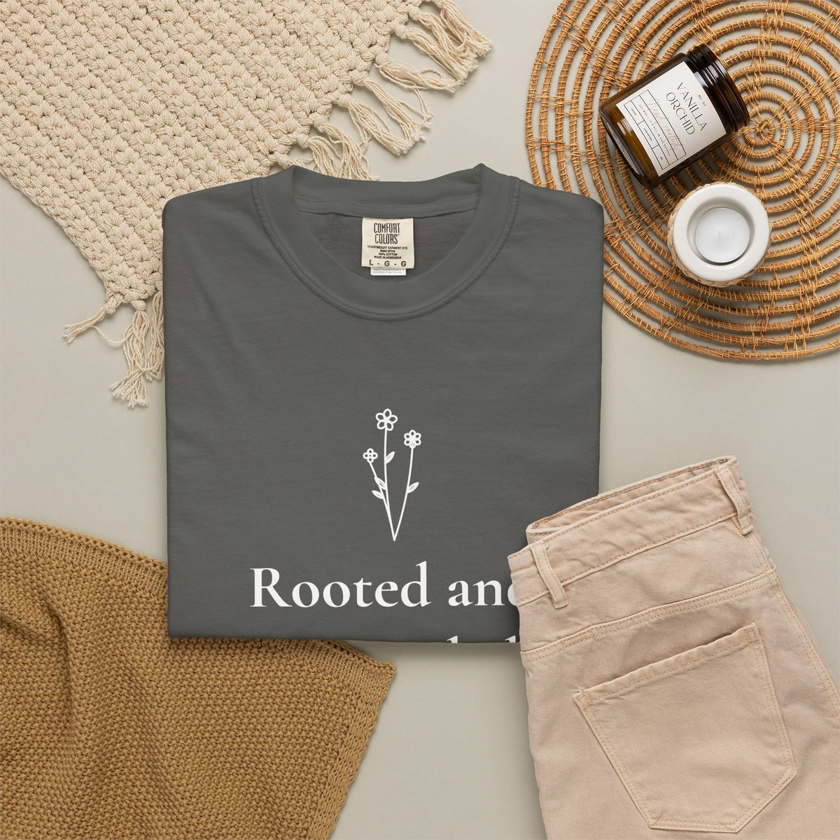 Rooted and Grounded — Ephesians 3:17 Scripture Tee - Abide and Reflect