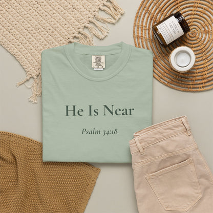 He Is Near — Psalm 34:18 Scripture Tee