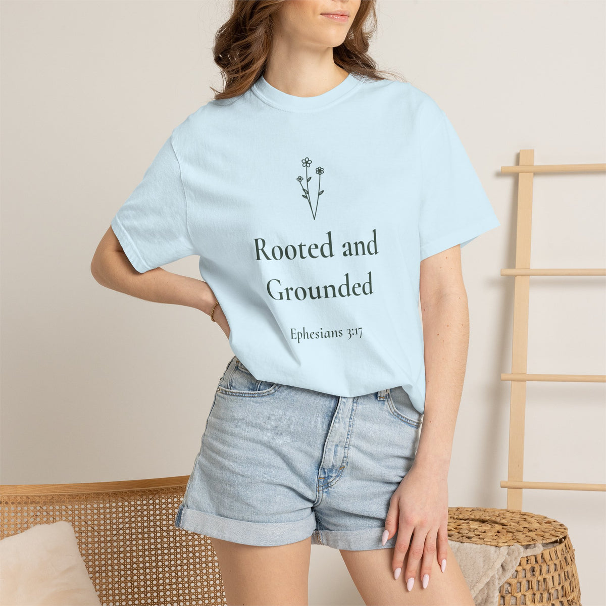 Rooted and Grounded — Ephesians 3:17 Scripture Tee - Abide and Reflect