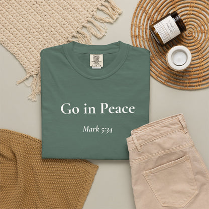 Go in Peace — Mark 5:34 Scripture Tee