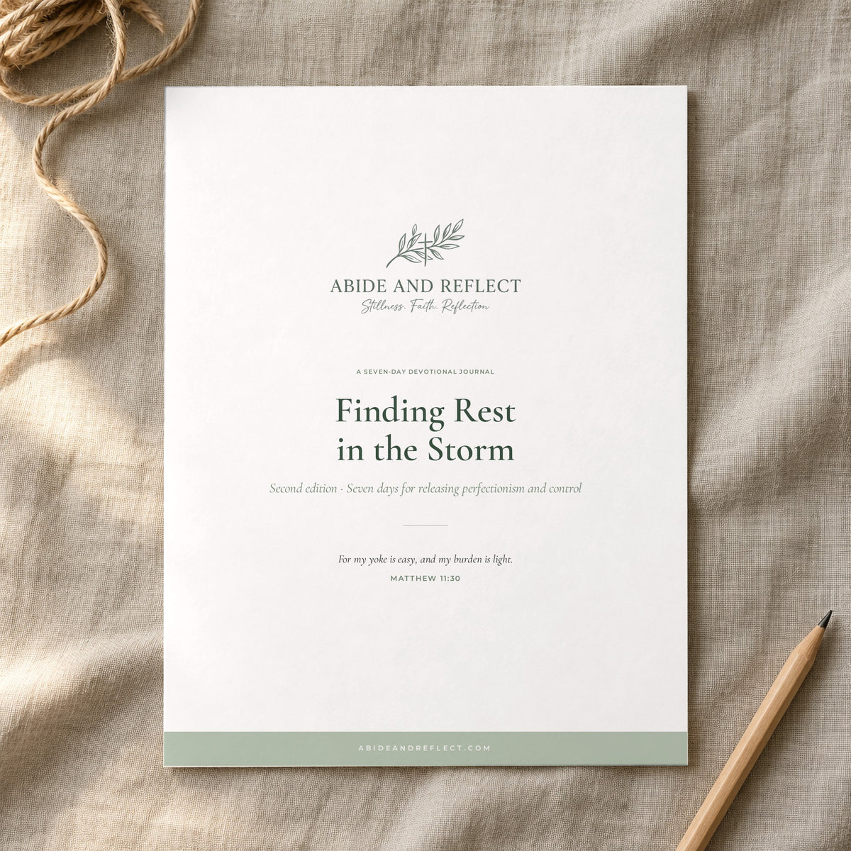 Finding Rest in the Storm: Second Edition — 7-Day Devotional Journal - Abide and Reflect