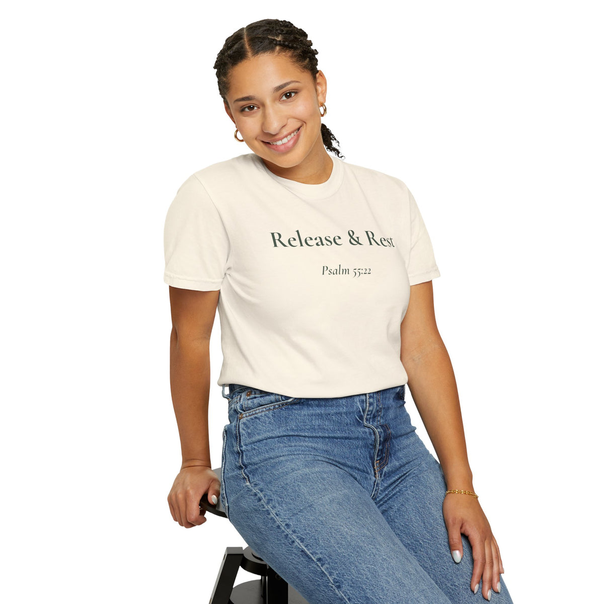 Release & Rest — Psalm 55:22 Scripture Tee