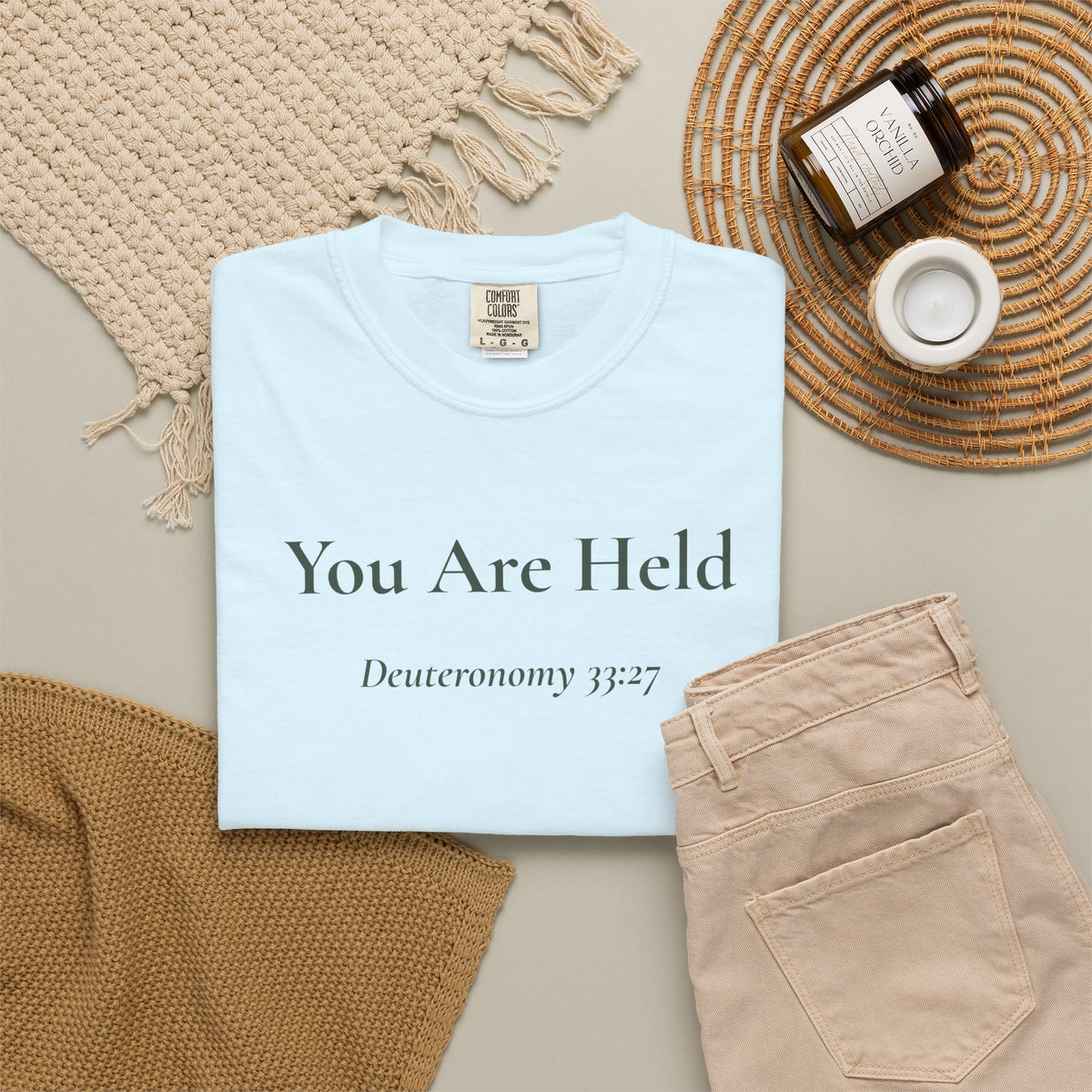 You Are Held — Deuteronomy 33:27 Scripture Tee