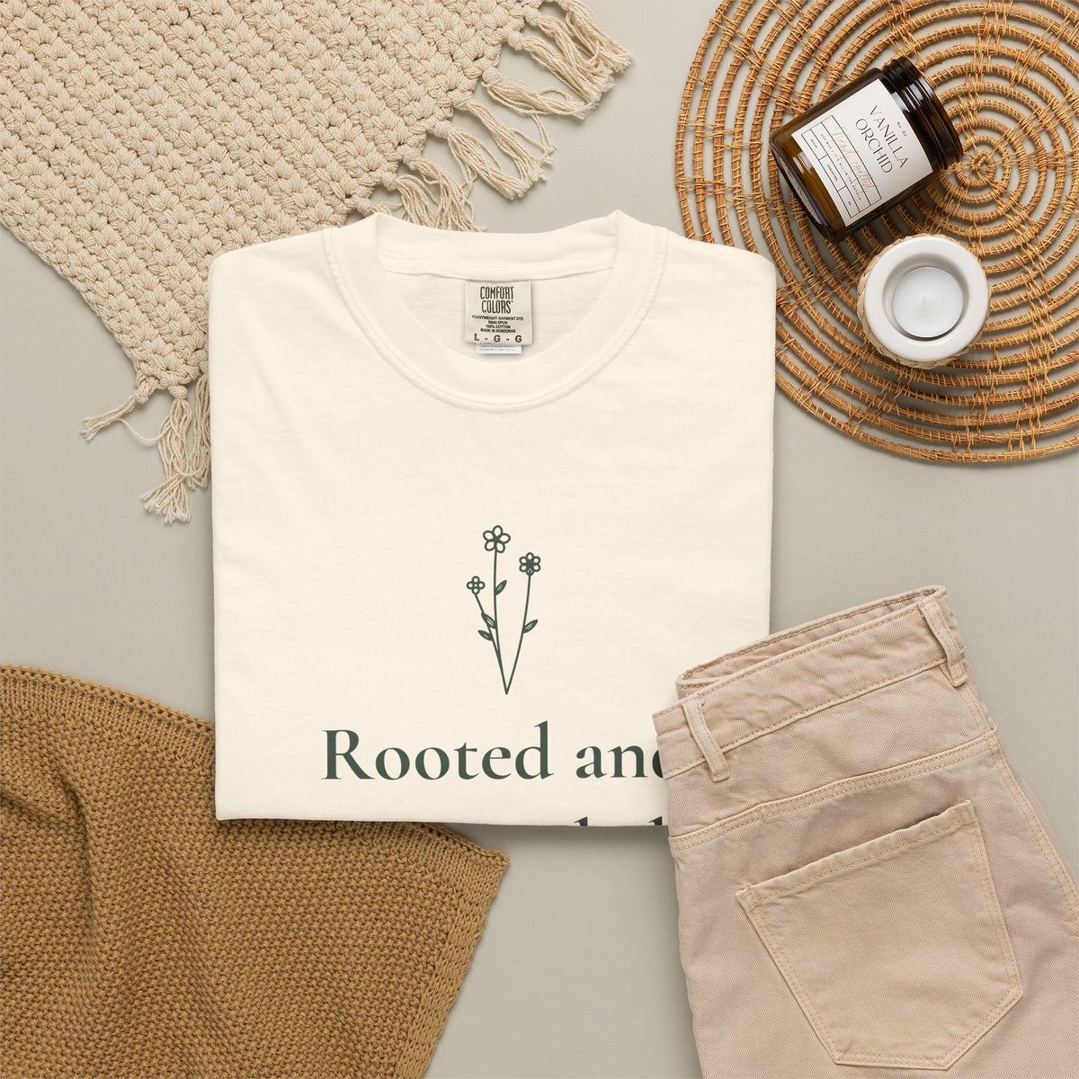 Rooted and Grounded — Ephesians 3:17 Scripture Tee - Abide and Reflect