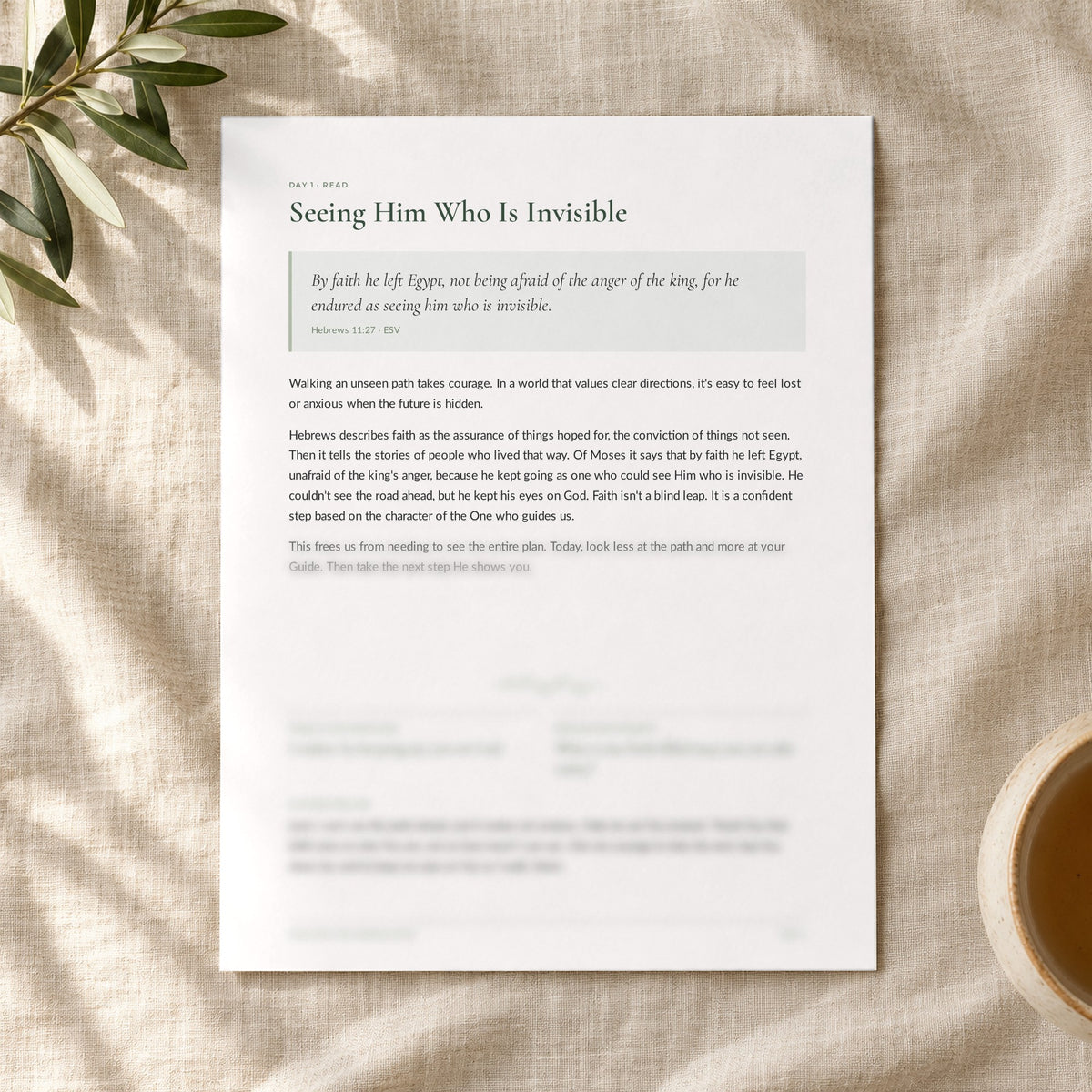 Trusting the Unseen Path — 7-Day Devotional Journal - Abide and Reflect