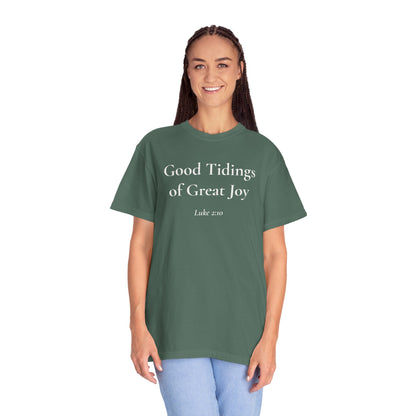 Good Tidings of Great Joy — Luke 2:10 Scripture Tee