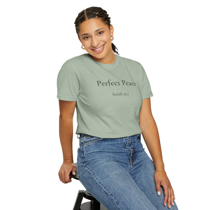 Perfect Peace — Isaiah 26:3 Scripture Tee - Abide and Reflect