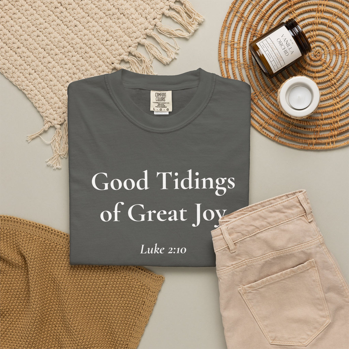 Good Tidings of Great Joy — Luke 2:10 Scripture Tee