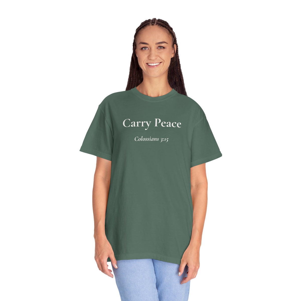 Carry Peace — Colossians 3:15 Scripture Tee