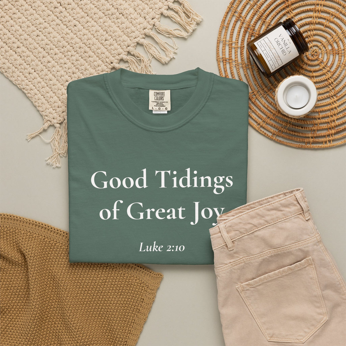 Good Tidings of Great Joy — Luke 2:10 Scripture Tee