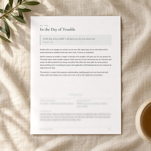 Deeper Than Worry — 7-Day Devotional Journal - Abide and Reflect