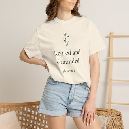 Rooted and Grounded — Ephesians 3:17 Scripture Tee - Abide and Reflect