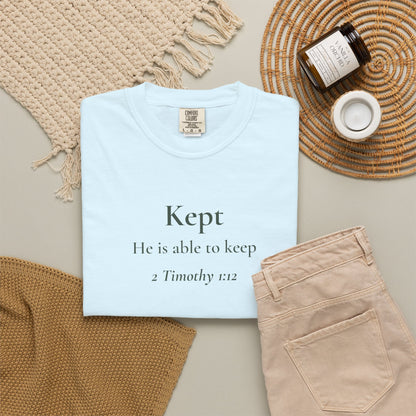 Kept — 2 Timothy 1:12 Scripture Tee - Abide and Reflect