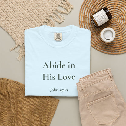 Abide in His Love — John 15:10 Scripture Tee - Abide and Reflect