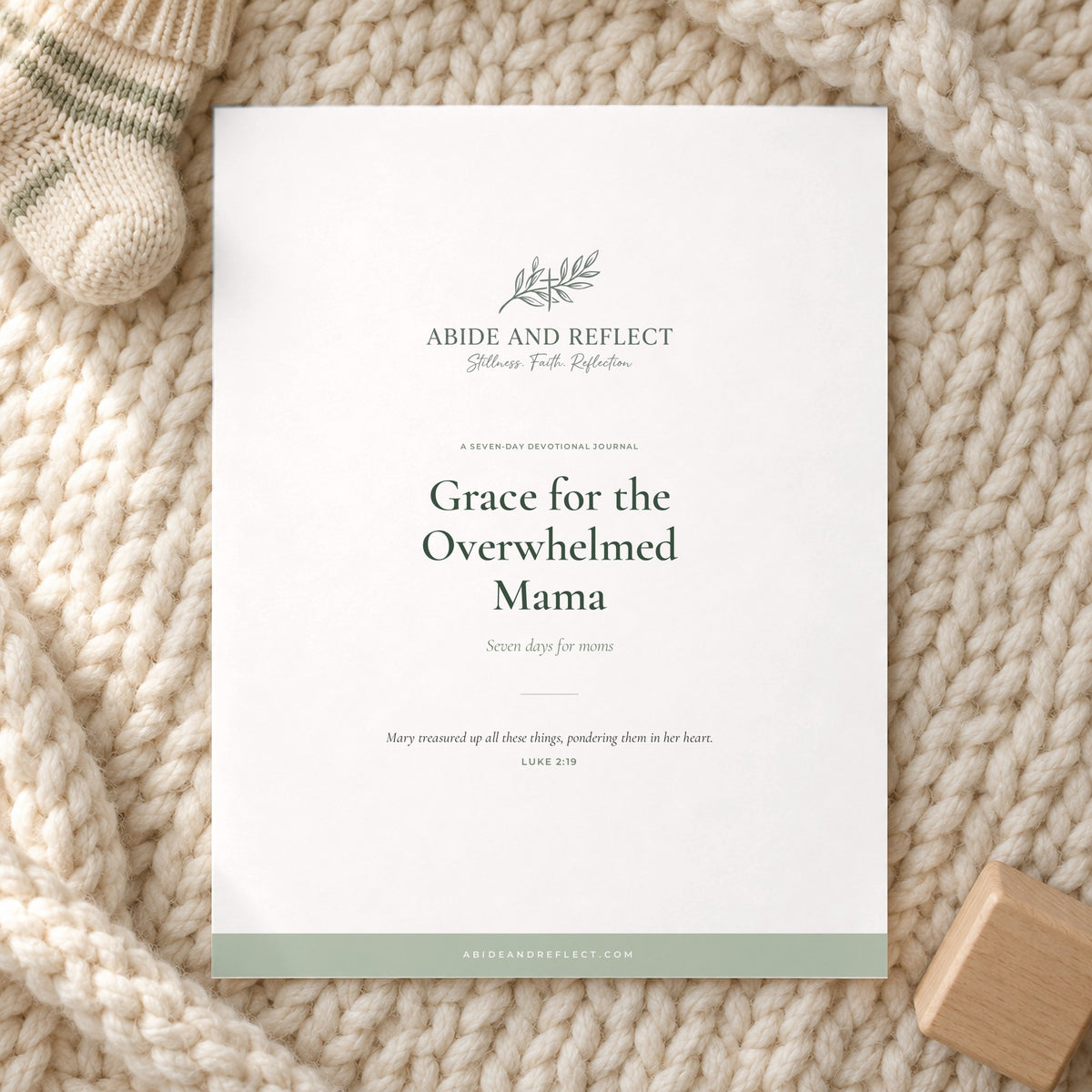 Grace for the Overwhelmed Mama — 7-Day Devotional Journal - Abide and Reflect