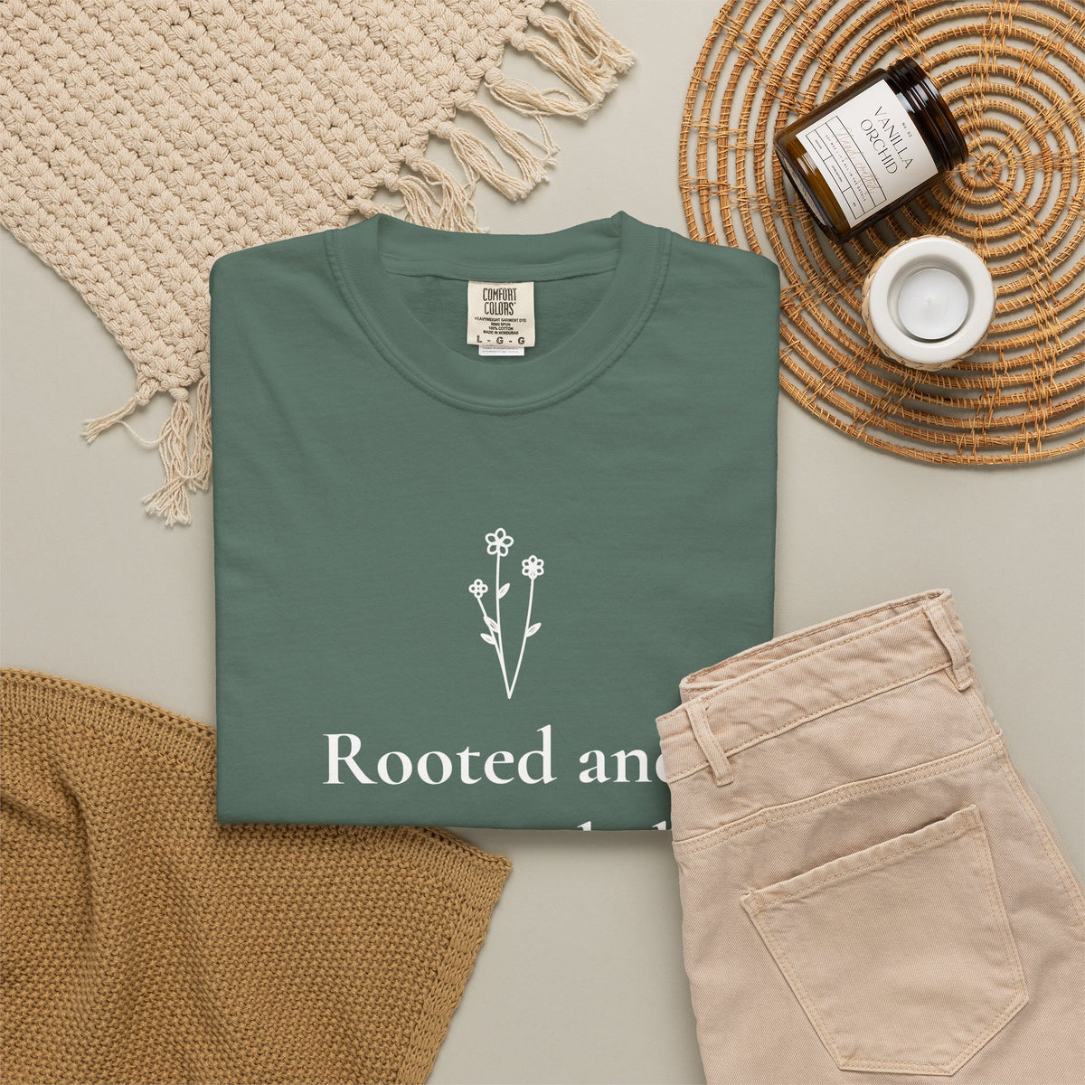 Rooted and Grounded — Ephesians 3:17 Scripture Tee - Abide and Reflect