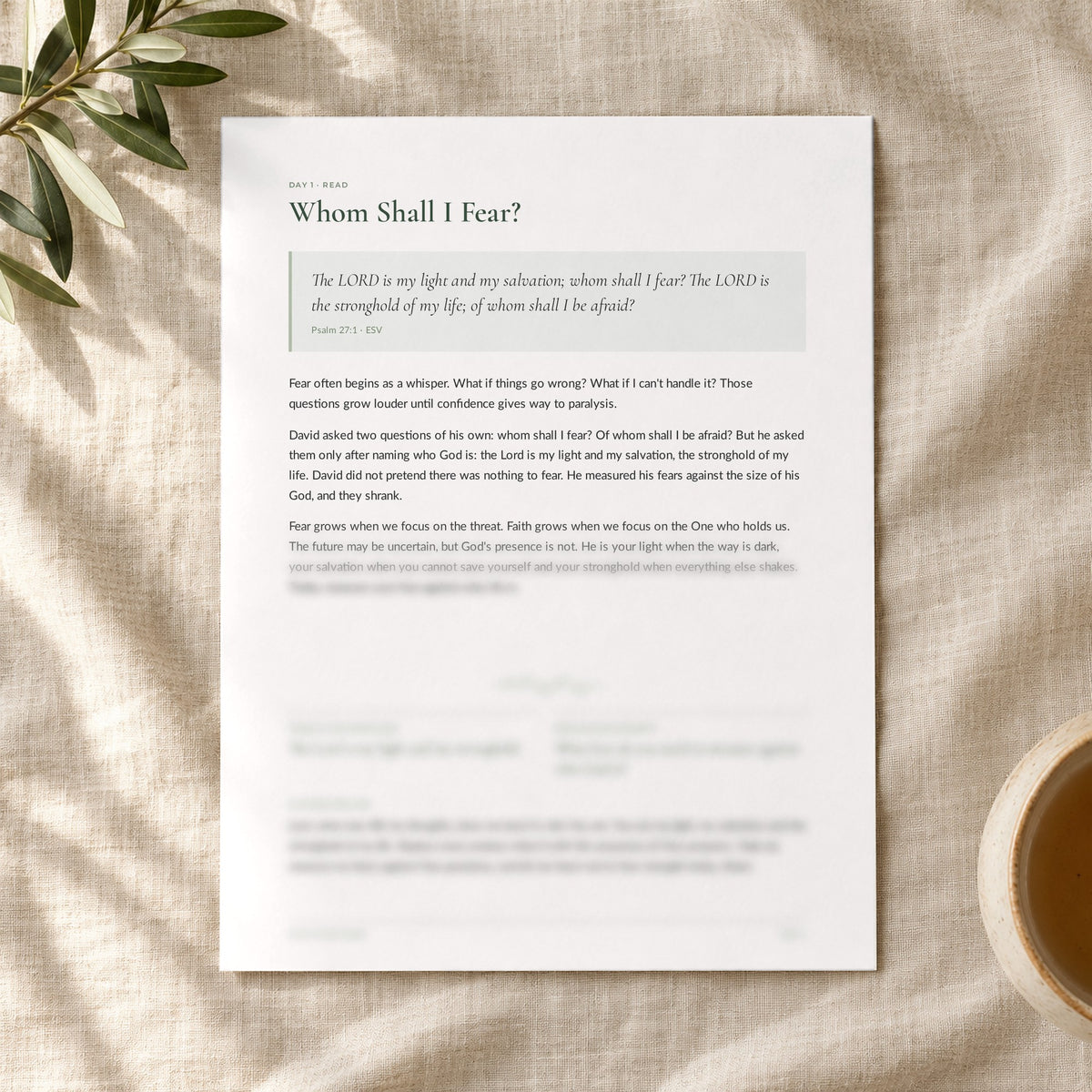 Faith Over Fear — 7-Day Devotional Journal - Abide and Reflect