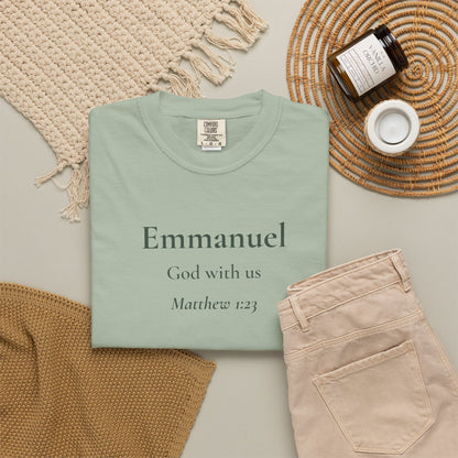 Emmanuel — Matthew 1:23 Scripture Tee - Abide and Reflect