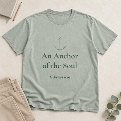 An Anchor of the Soul — Hebrews 6:19 Scripture Tee - Abide and Reflect