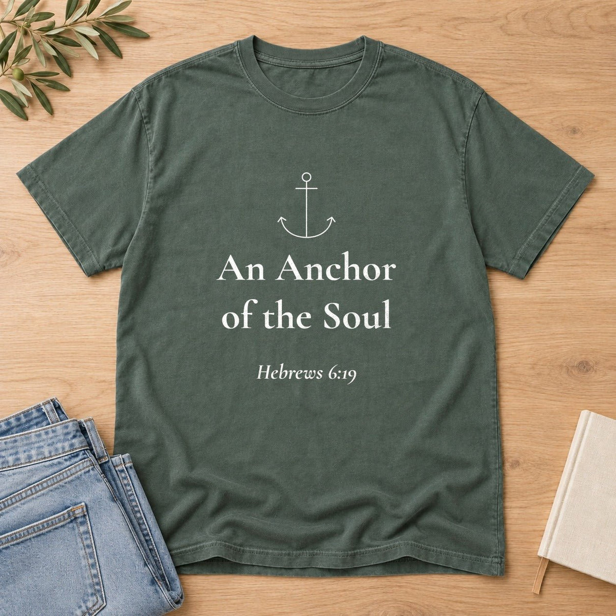 An Anchor of the Soul — Hebrews 6:19 Scripture Tee - Abide and Reflect