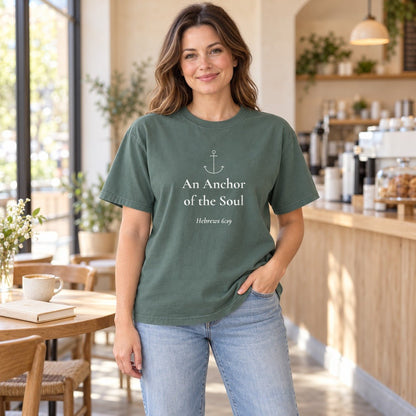 An Anchor of the Soul — Hebrews 6:19 Scripture Tee - Abide and Reflect