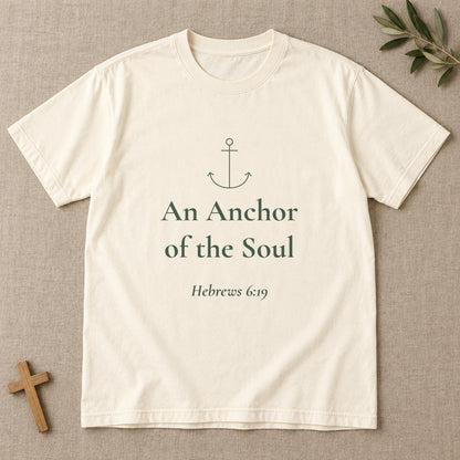An Anchor of the Soul — Hebrews 6:19 Scripture Tee - Abide and Reflect