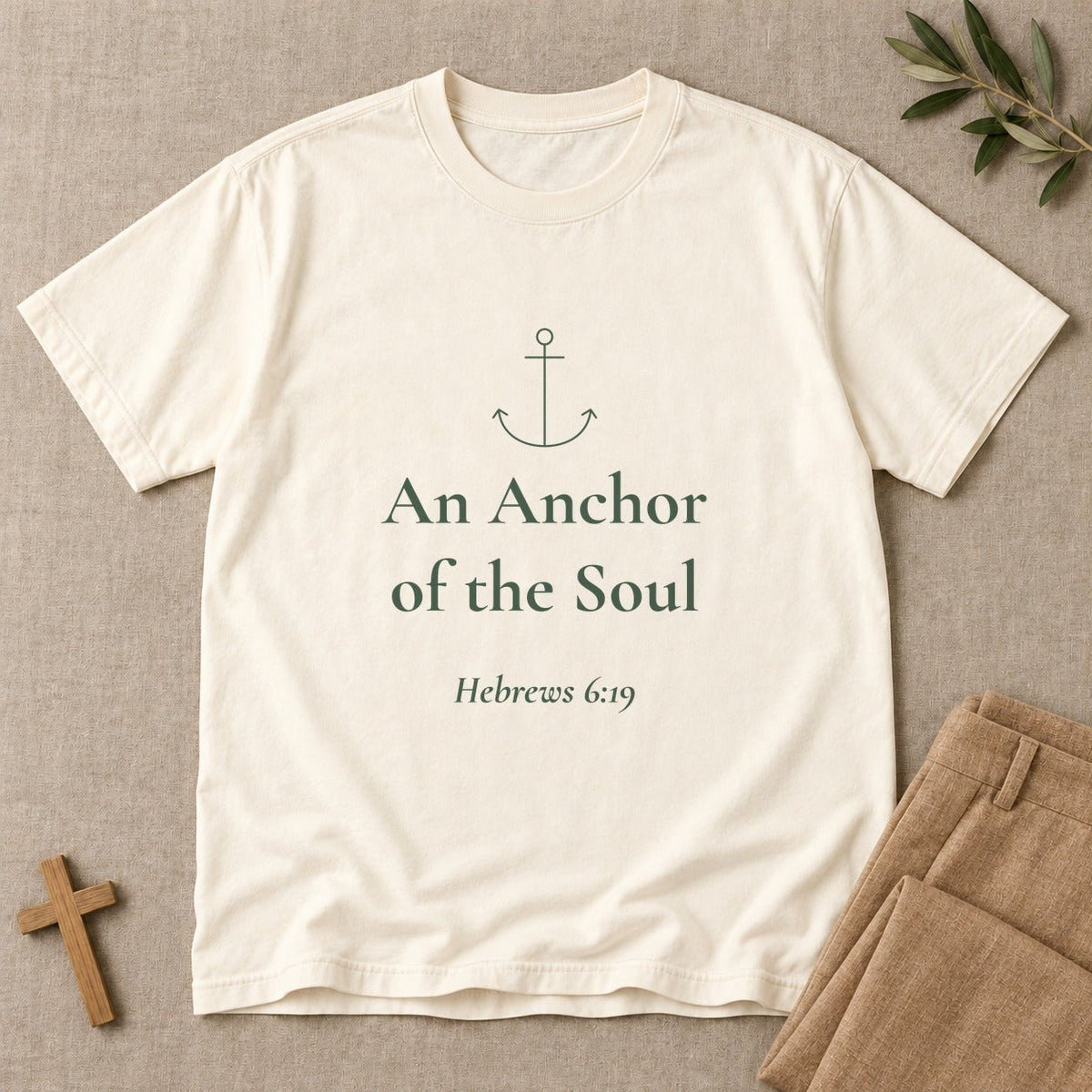 An Anchor of the Soul — Hebrews 6:19 Scripture Tee - Abide and Reflect