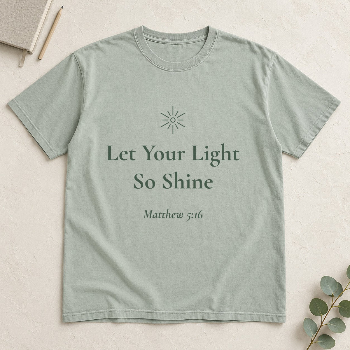 Let Your Light So Shine — Matthew 5:16 Scripture Tee - Abide and Reflect
