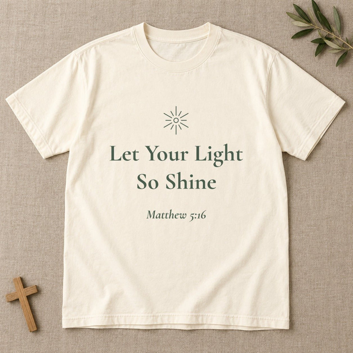 Let Your Light So Shine — Matthew 5:16 Scripture Tee - Abide and Reflect